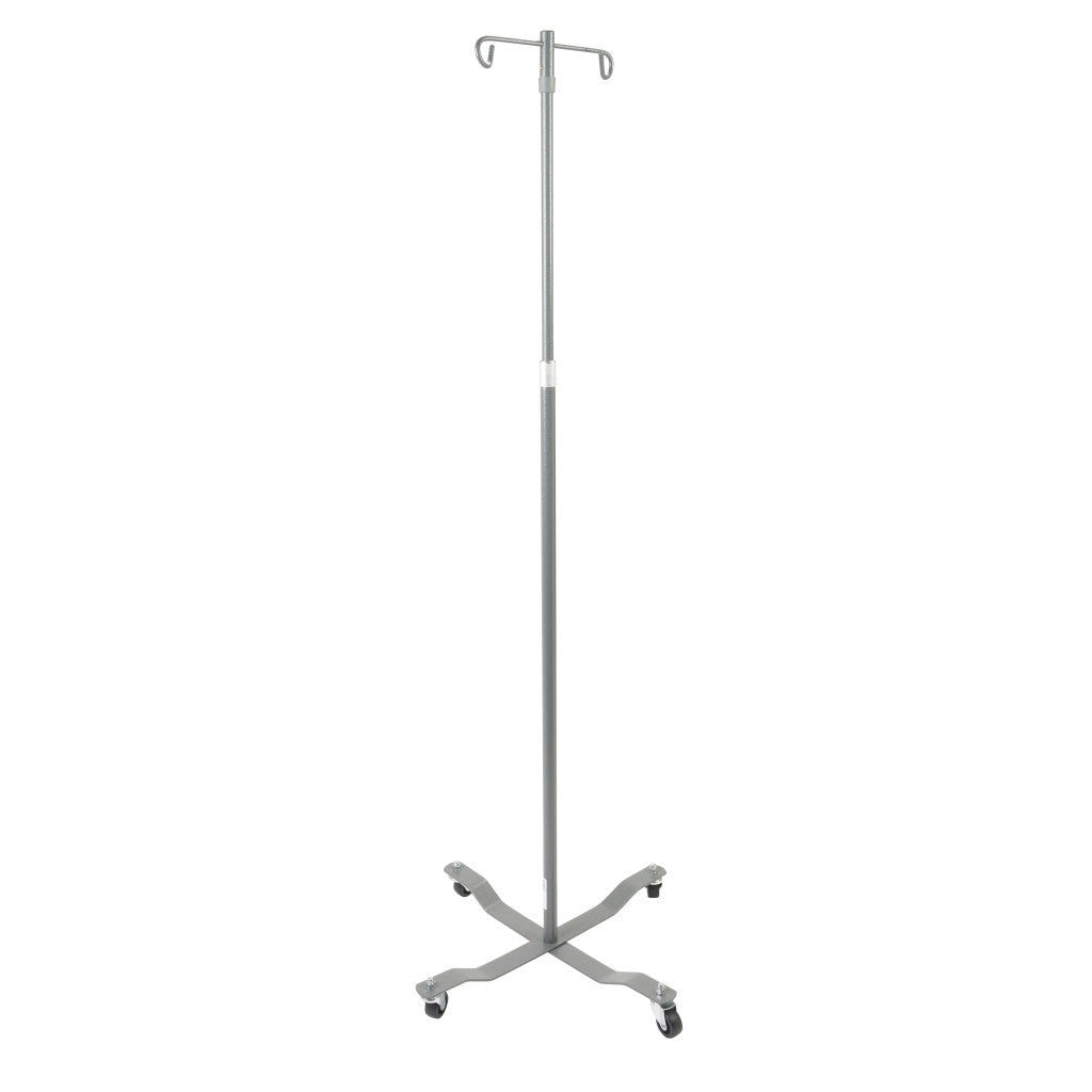 Economy IV Pole with 2 Hooks, Silver Vein