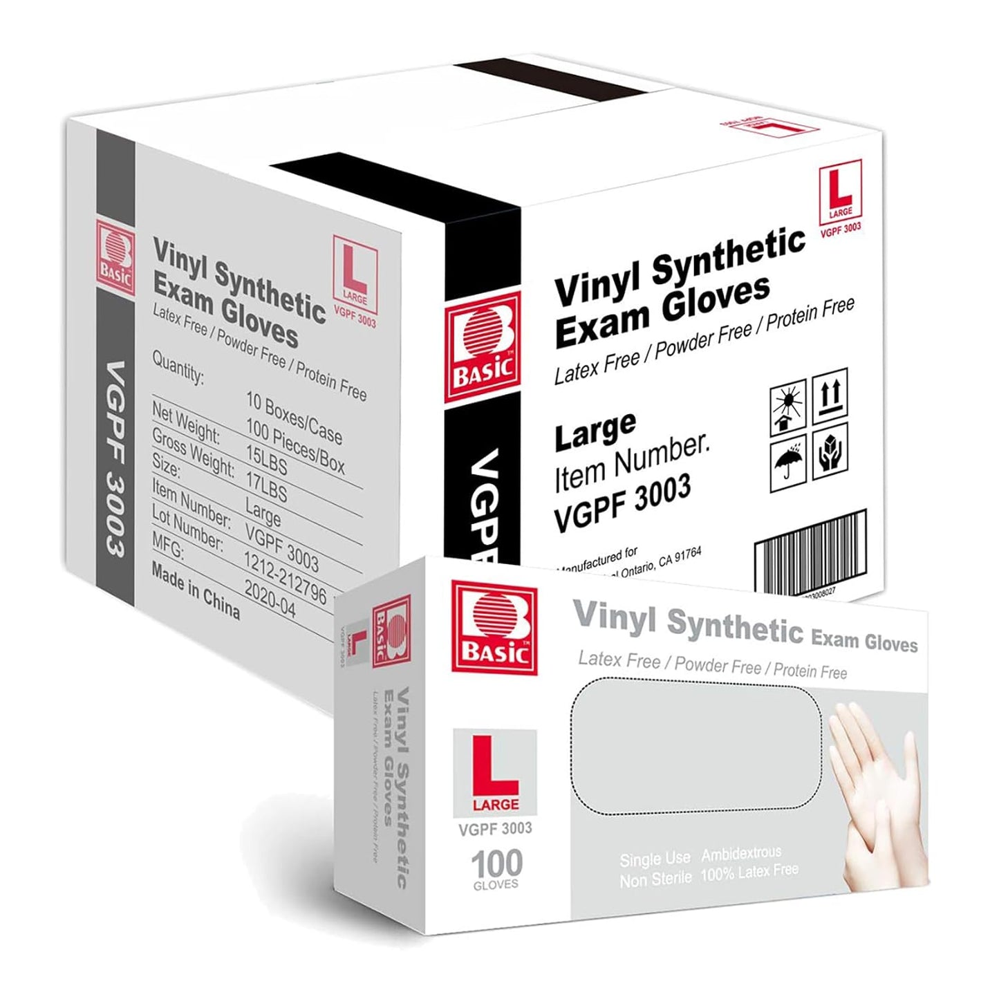 Basic Medical Vinyl Exam Gloves