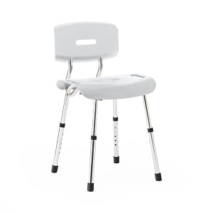 White Shower Chair with Backrest