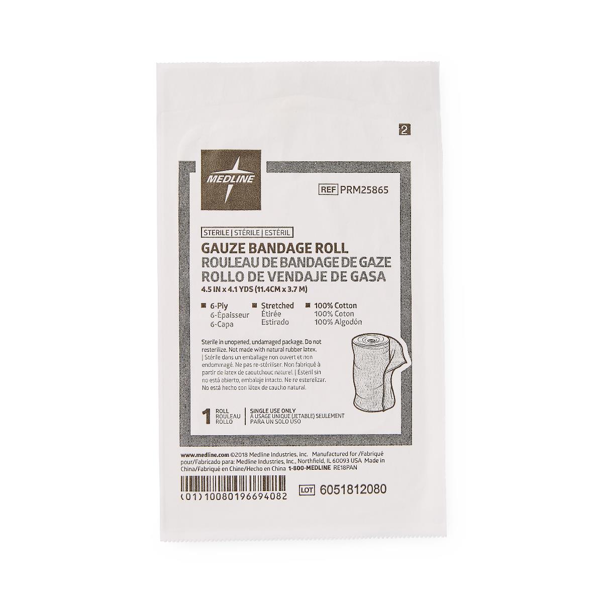 Medline Cotton Gauze Bandage Rolls