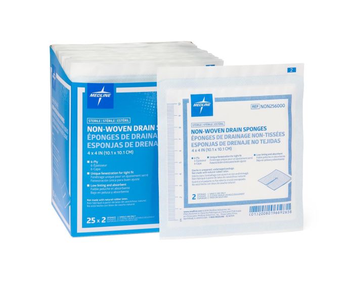 Sterile Nonwoven Gauze Drain Sponges