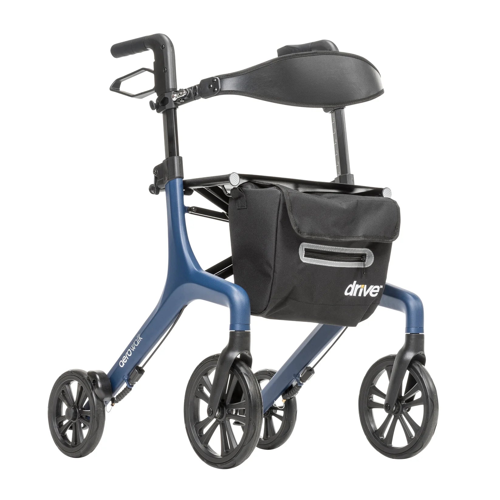 Drive Medical AEROWALK Ultra-Lite Rollator in Blue, front view