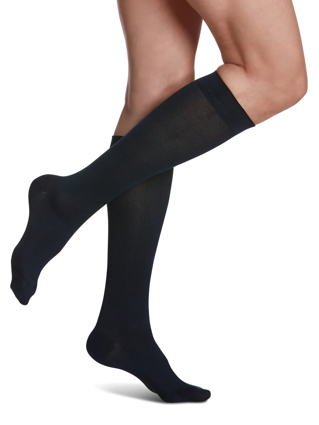 Sea Island Cotton for Women Calf Compression Socks (15-20 mmHg)