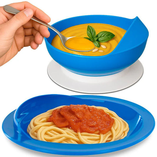 Spill Proof Sccop Plate and Bowl