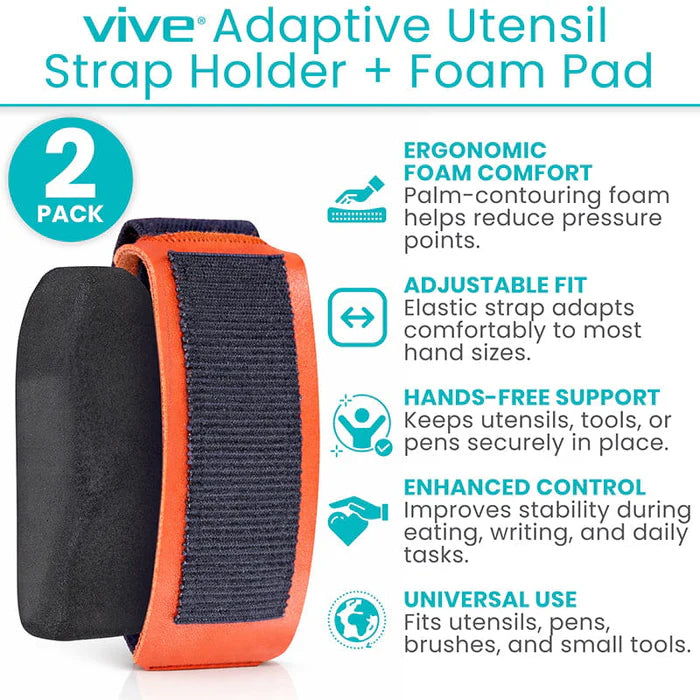 Adaptive Utensil Strap Holder (Foam Pad)