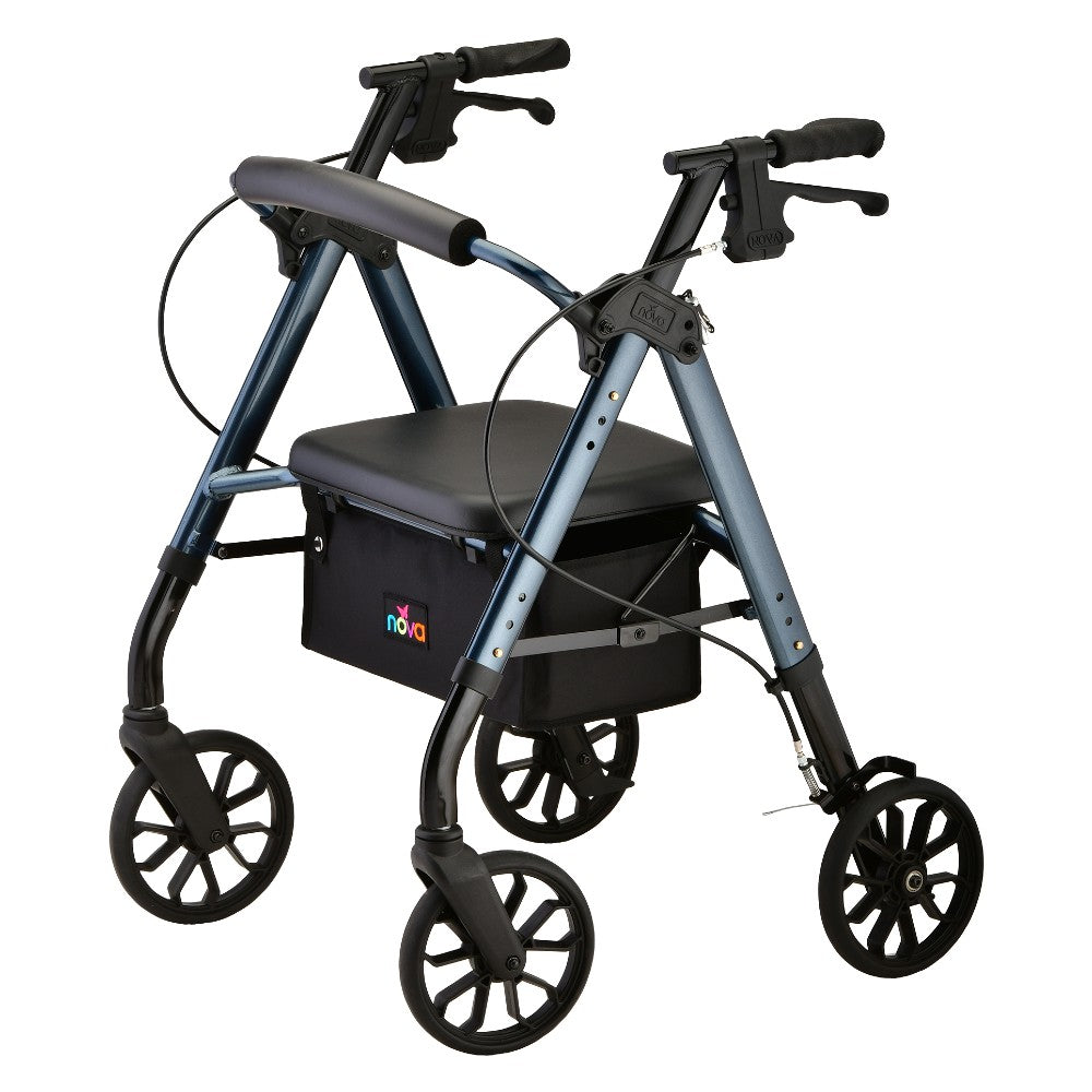 Nova Star 8 Rollator Walker with 8" Wheels in Blue