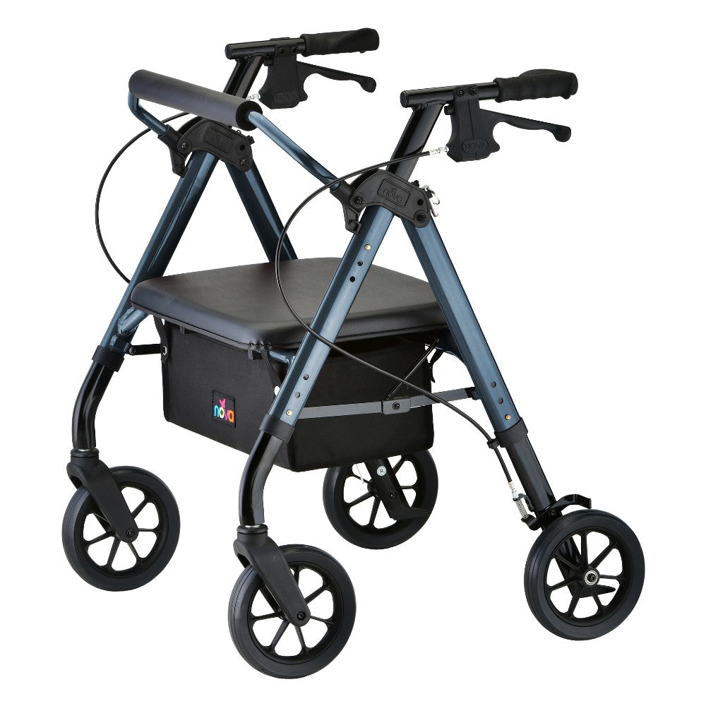 Nova Star Heavy Duty Petite Rollator in Blue