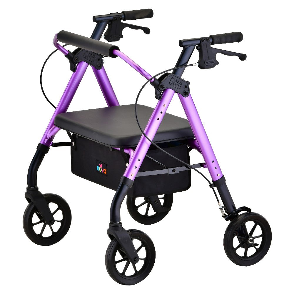 Nova Star Heavy Duty Petite Rollator in Purple