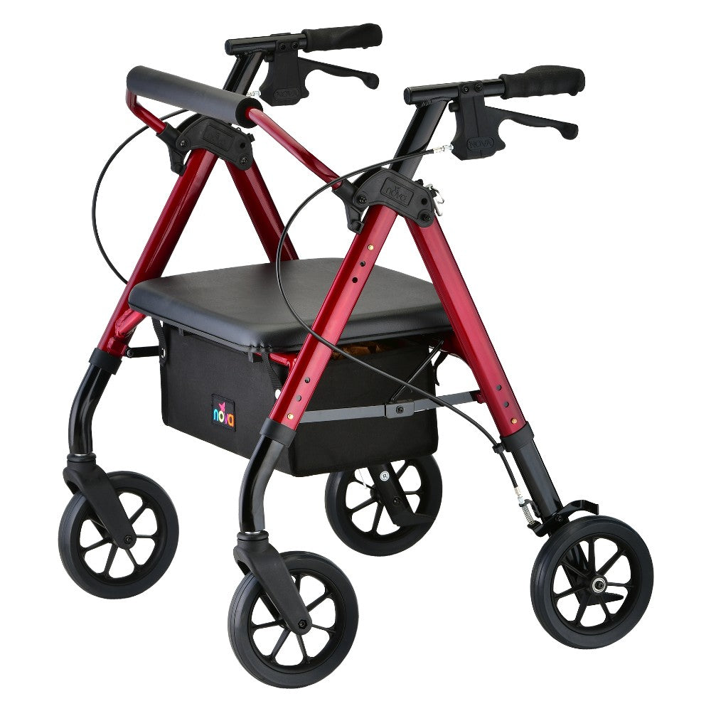 Nova Star Heavy Duty Rollator in Red