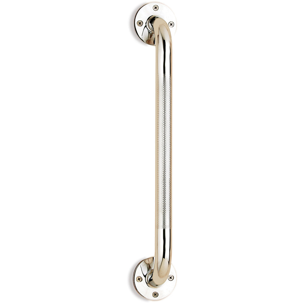 Wall Grab Bar Chrome With Knurled Handle