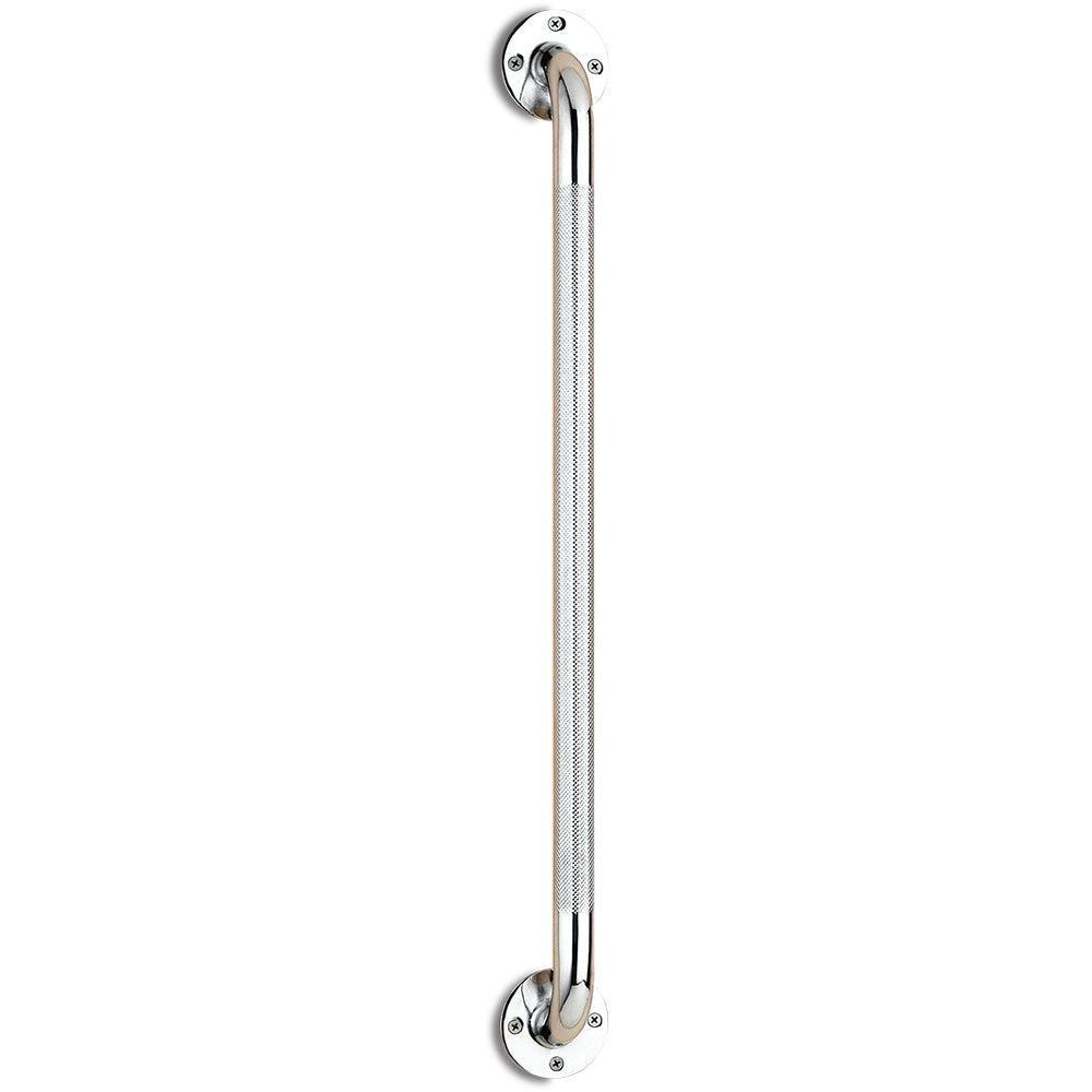 Wall Grab Bar Chrome With Knurled Handle