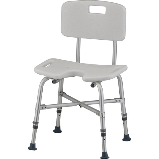 Heavy Duty Bath Seat with Back and U-Shaped Cutout