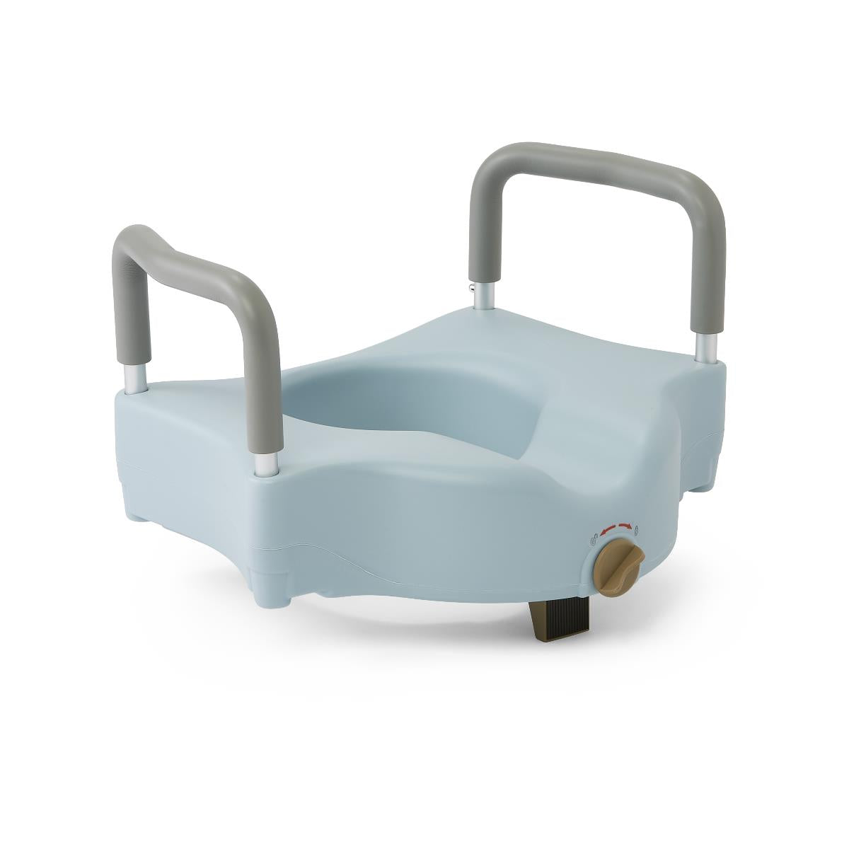 5" Raised Locking Standard Toilet Seat with Arms