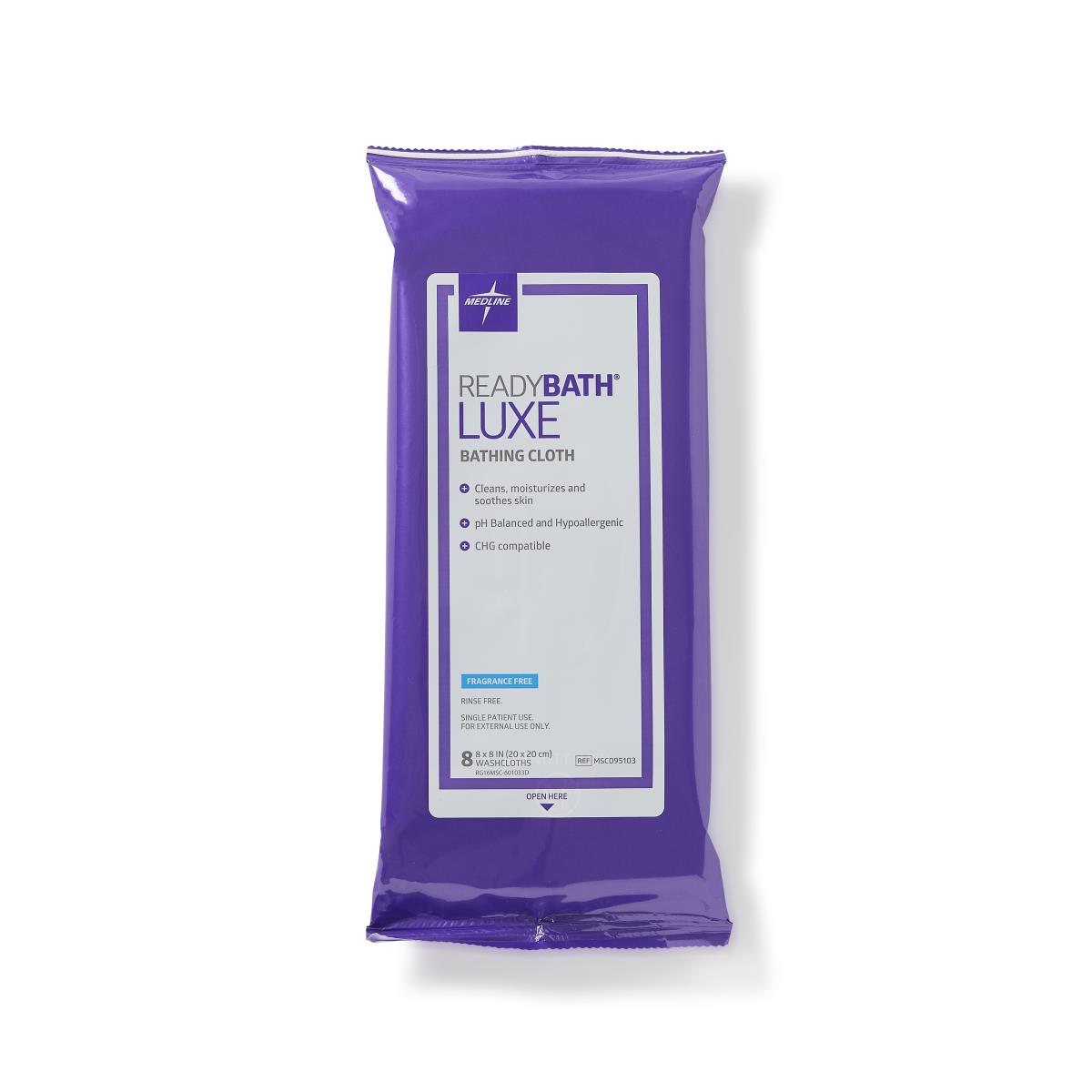 ReadyBath LUXE Total Body Cleansing Heavyweights Washcloths (Pack of 8)