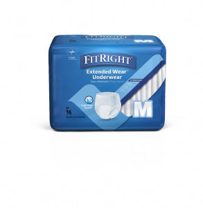 FitRight Extended Wear Overnight Protective Underwear with maximum absorbency for adult incontinence and overnight leak protection.