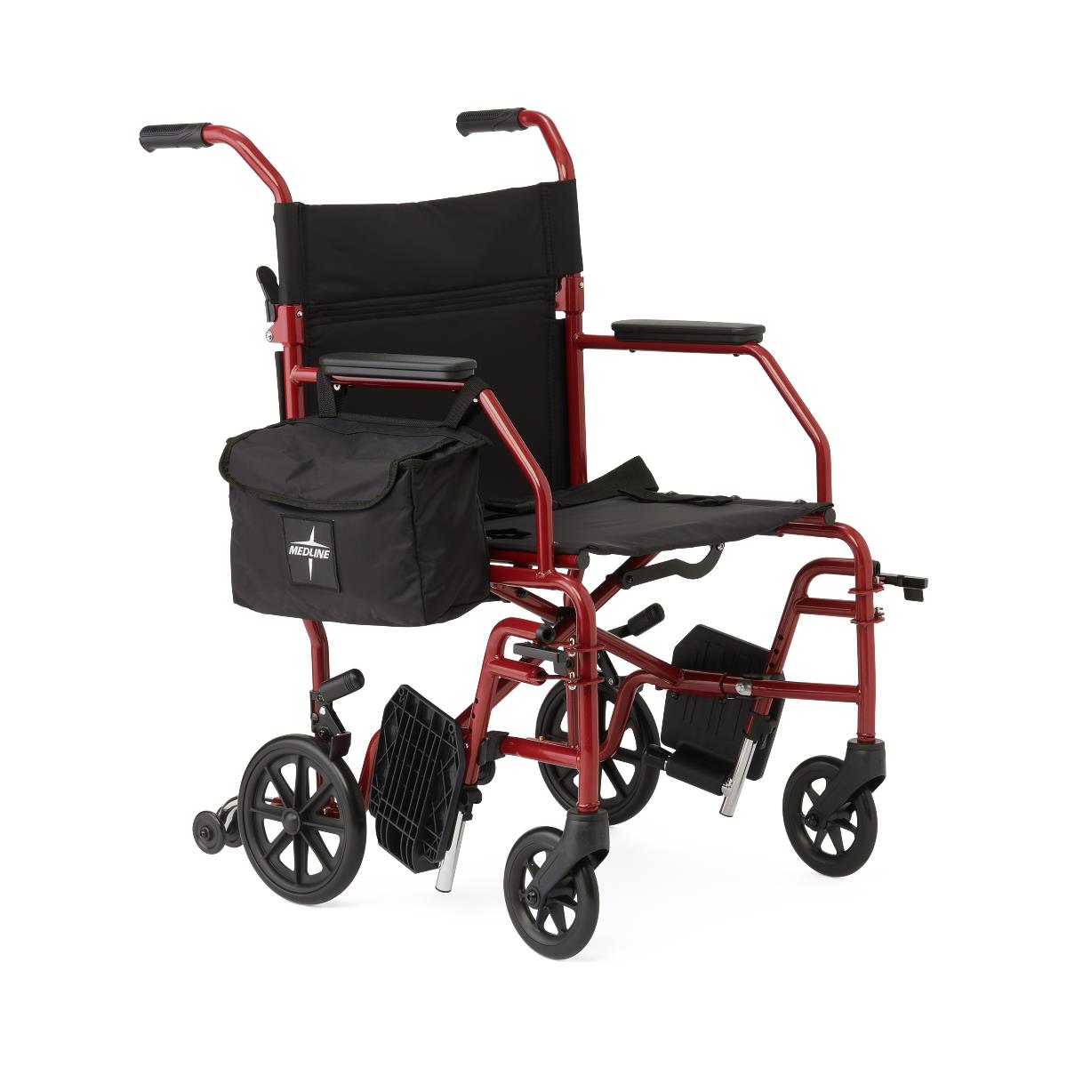 Basic Steel Transport Chair with 8" Wheels