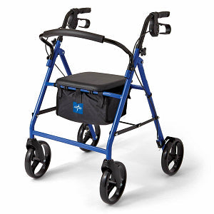 Medline Basic Steel Rollator 8 inch Wheels Blue