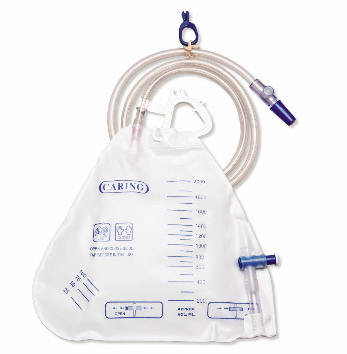 Urinary Drain Bags with Anti-Reflux Devices (ML)