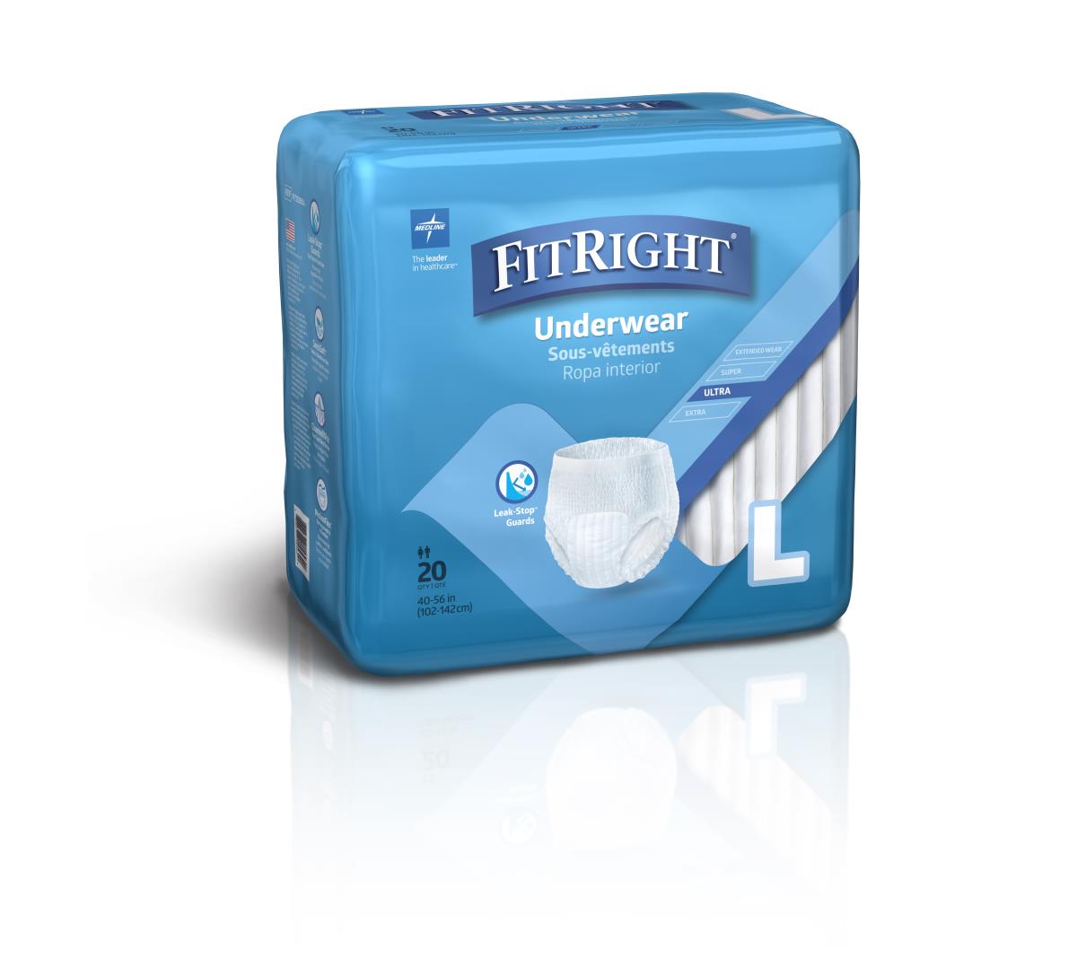 FitRight Ultra Adult Incontinence Underwear, Pull-ups