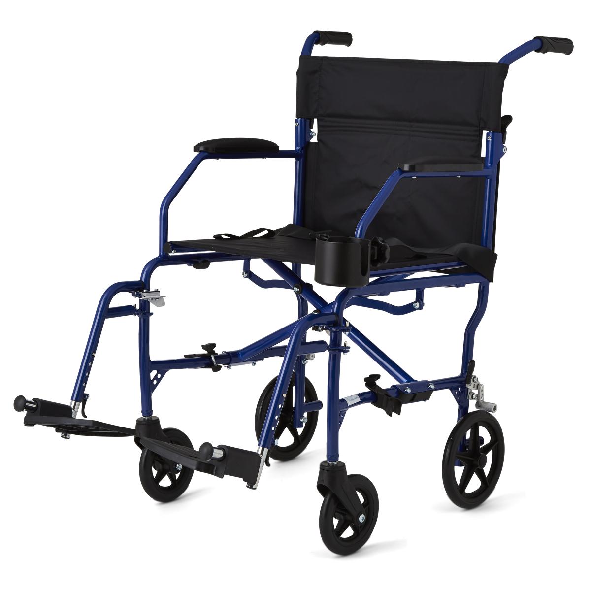 Medline Ultralight Transport Chair in Blue