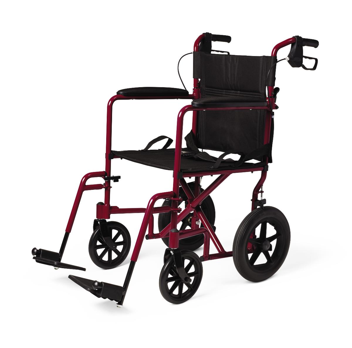 Basic Aluminum Transport Chair with 12" Wheels