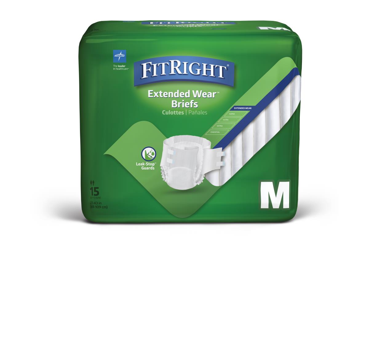 Extended Wear High-Capacity Adult Incontinence Briefs