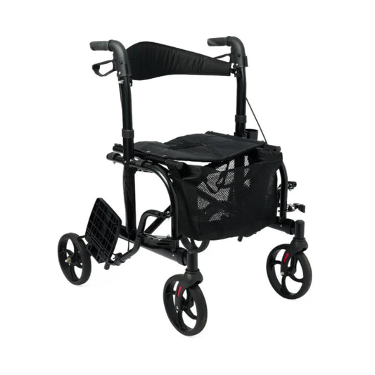 Medline Translator Combination Rollator/Transport Chair in Black