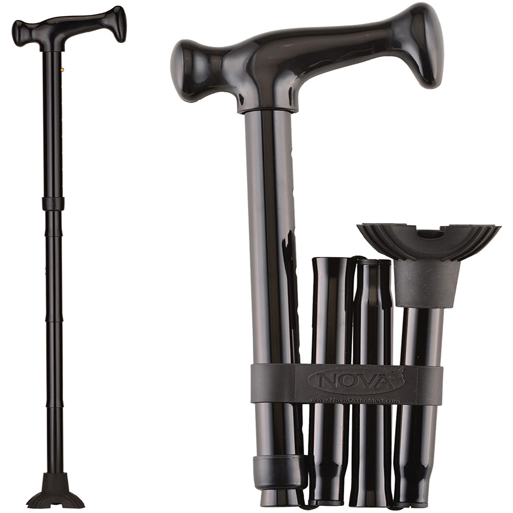 Folding Cane with Mini Quad Tip