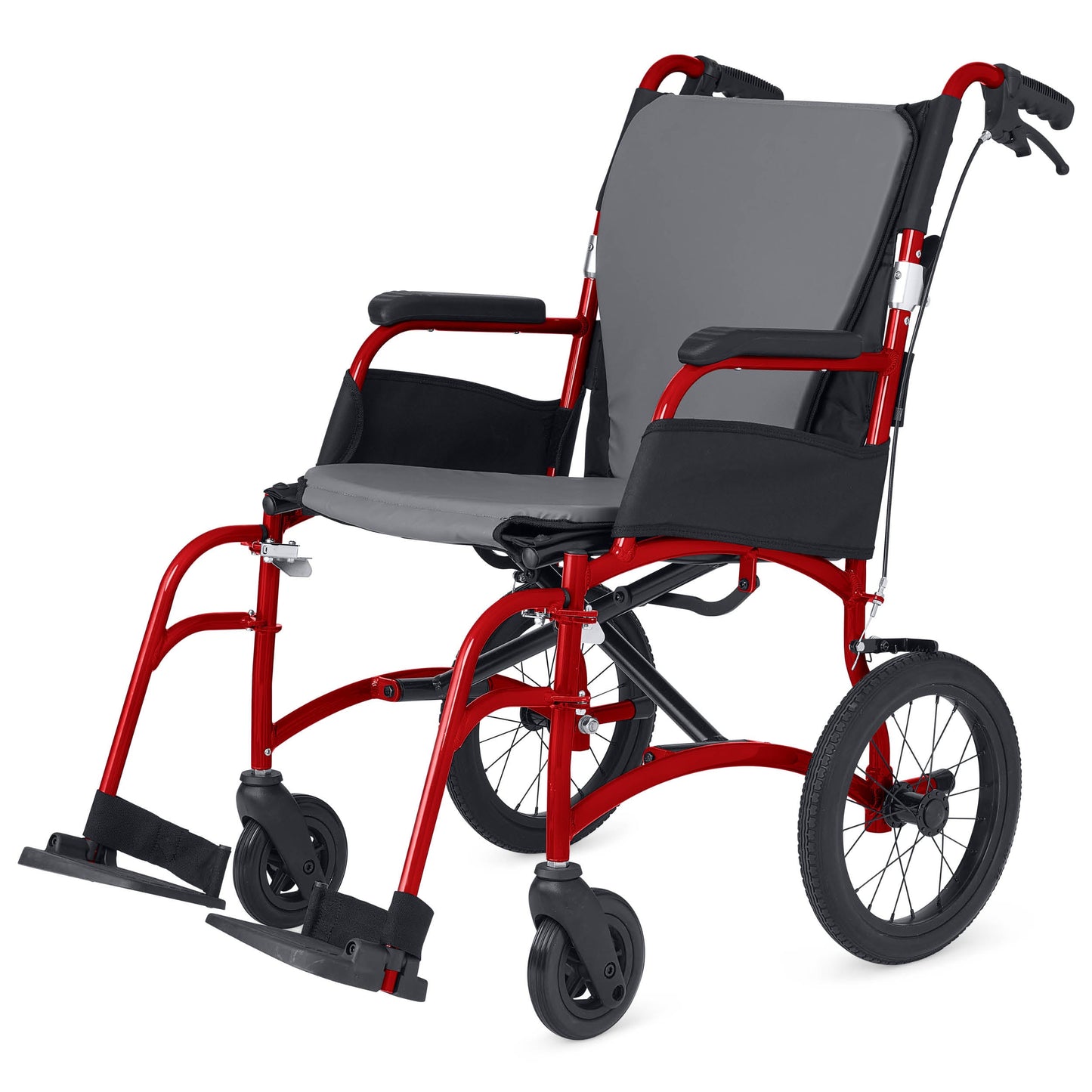 Medline Ultralight Transport Chair in Red