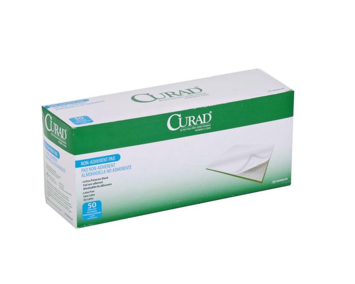 CURAD Sterile Non-Adherent Dressing Pads (50 or 100 Pack)