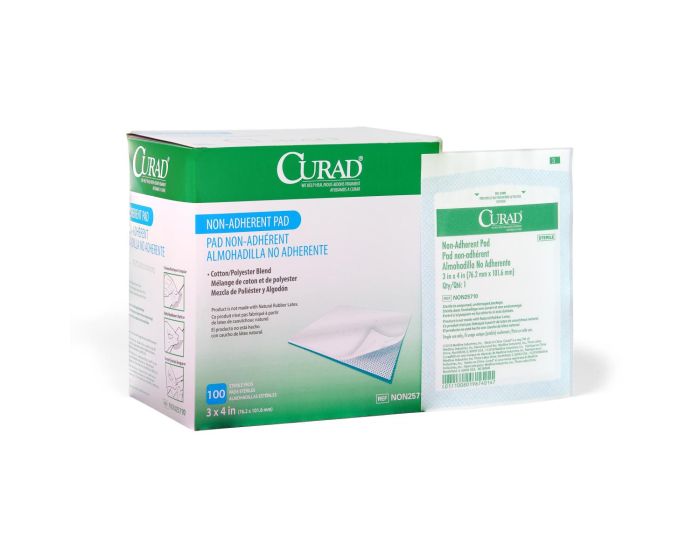 CURAD Sterile Non-Adherent Dressing Pads (50 or 100 Pack)