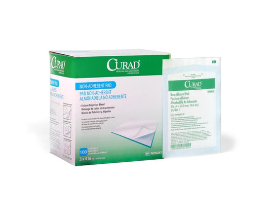 CURAD Sterile Non-Adherent Dressing Pads (50 or 100 Pack)