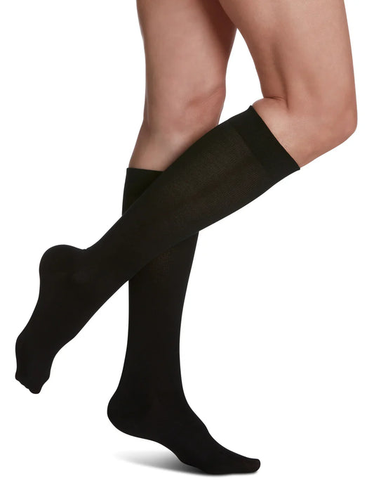 Sea Island Cotton for Women Calf Compression Socks (15-20 mmHg)